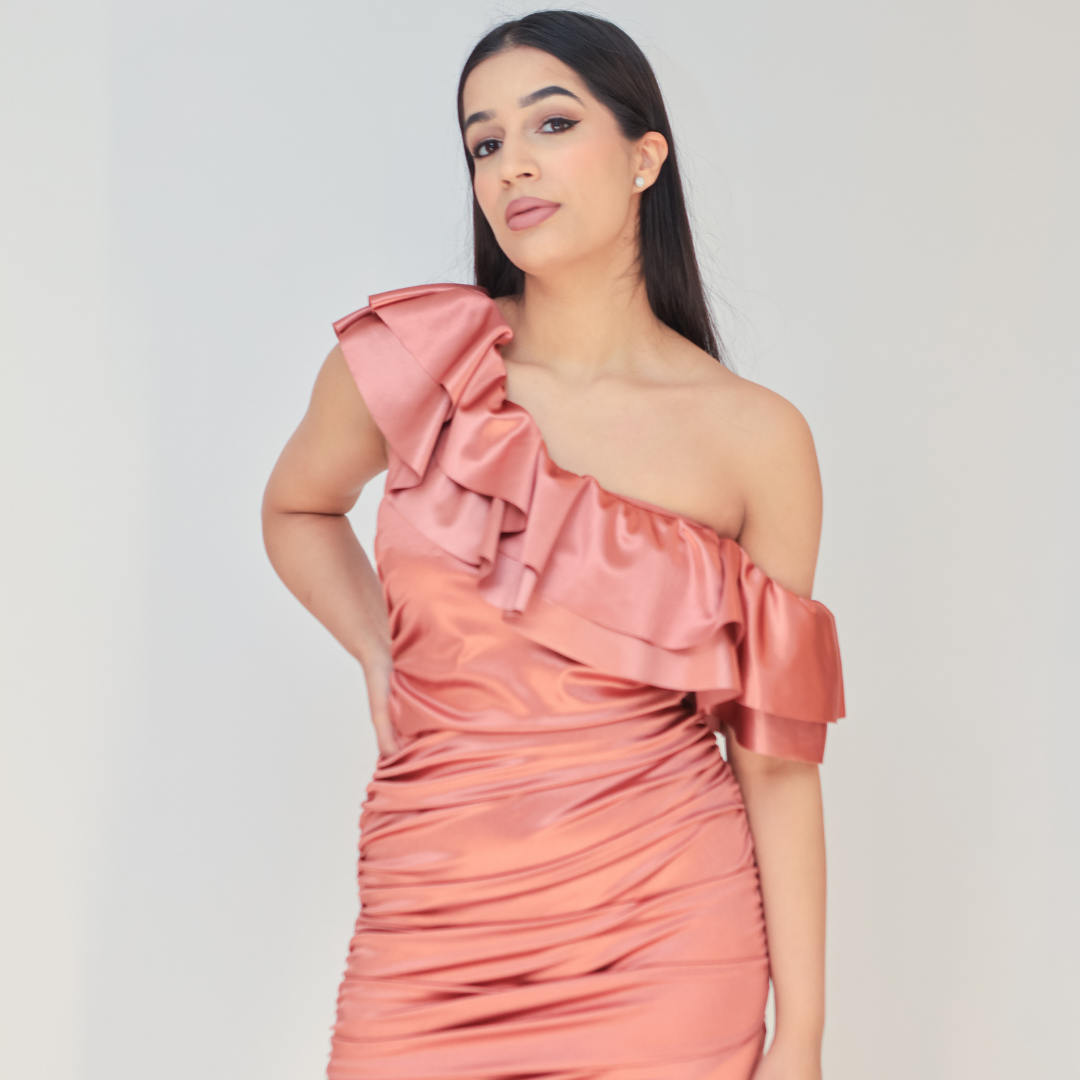 One Shoulder Frill Bodycon Dress Fimonaa One Shoulder Frill Bodycon Dress Fimonaa
