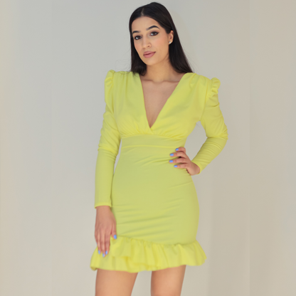 Bottom Frill Bodycon Dress