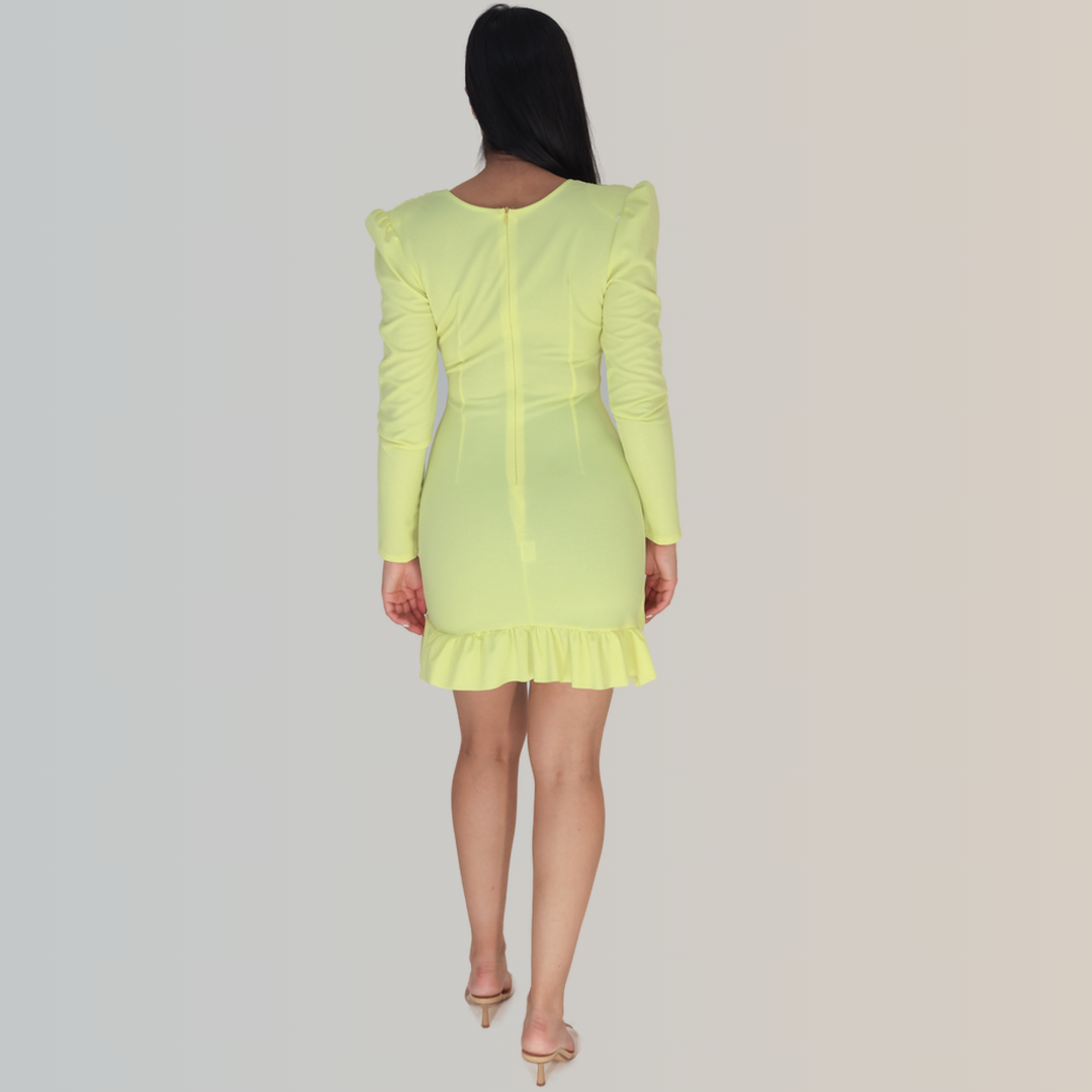 bodycon dress with frill bottom Ruffled Bodycon Mini Dresses