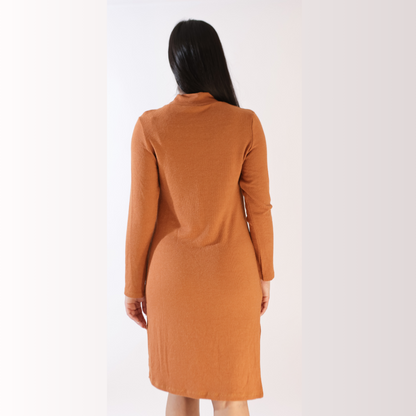 High Neck Knitted Dress