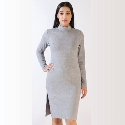 High Neck Knitted Dress