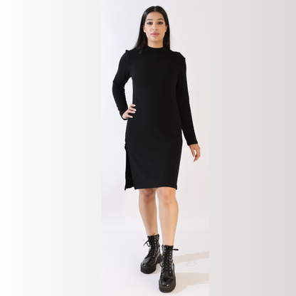 High Neck Knitted Dress