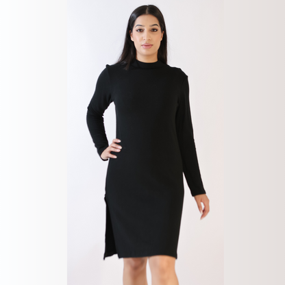 High Neck Knitted Dress