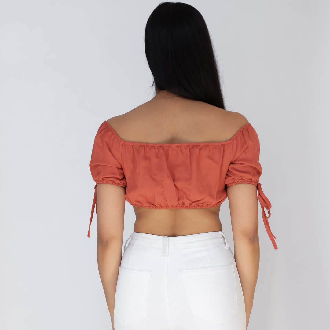 Front Buckle Crop Top