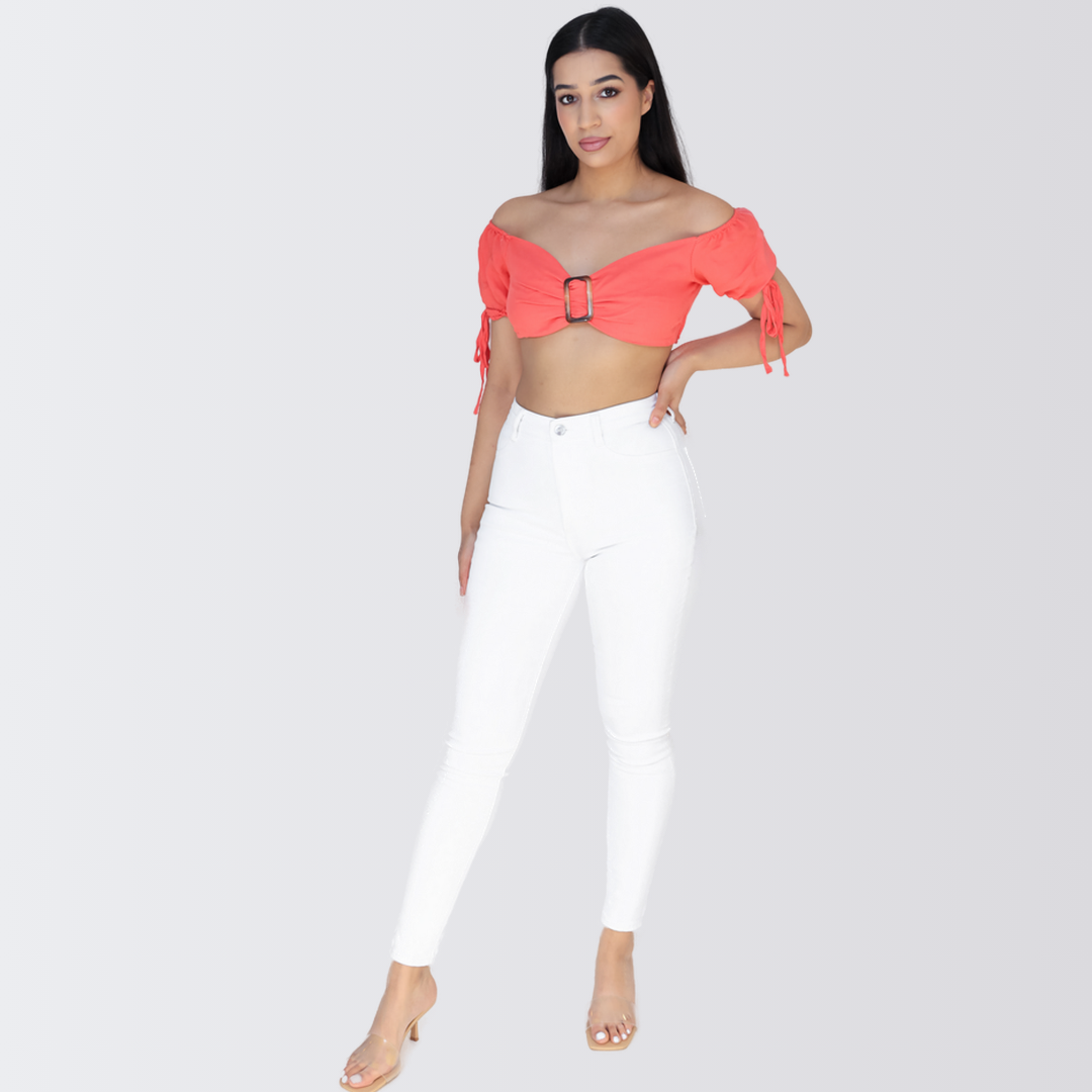 Front Buckle Crop Top