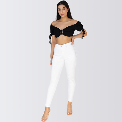 Front Buckle Crop Top