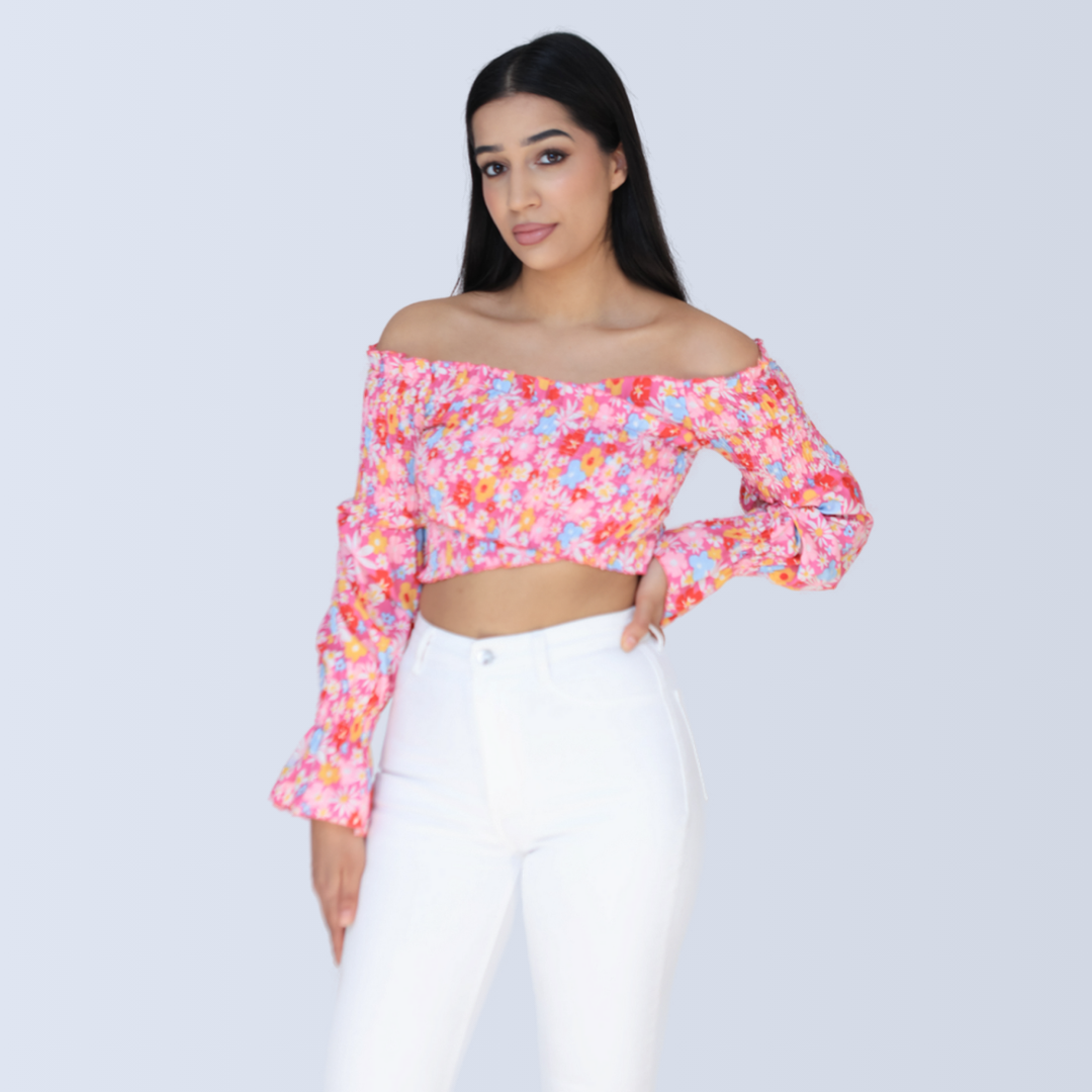 Floral Print Crop Top