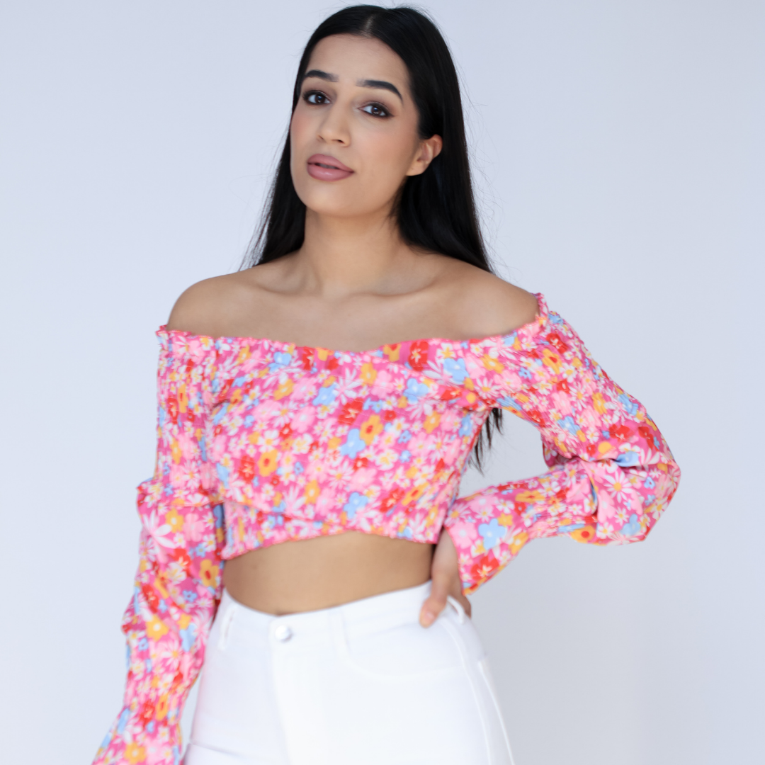 Floral Print Crop Top