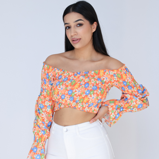 Floral Print Crop Top