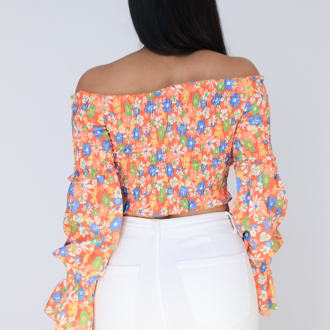 Floral Print Crop Top