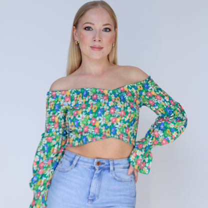 Floral Print Crop Top