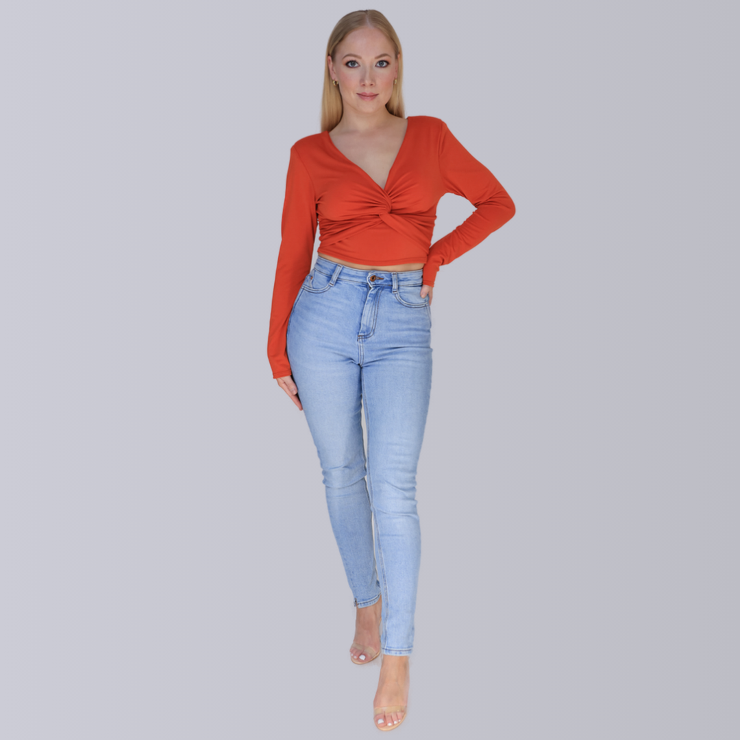 Twisted Front Crop Top