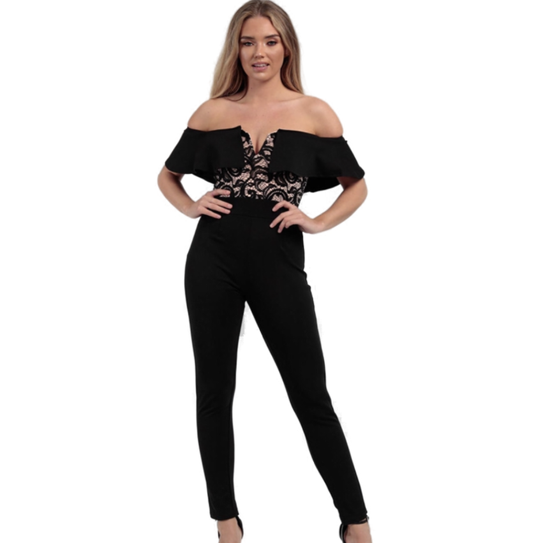 Black Off shoulder Jumpsuit