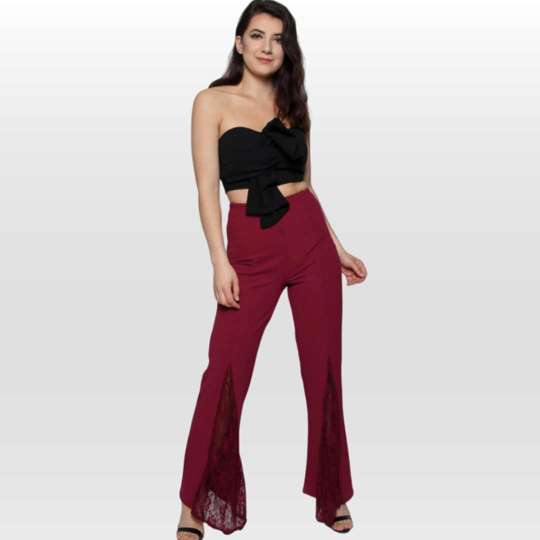 High Waist Front Laced Trouser