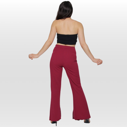 High Waist Front Laced Trouser