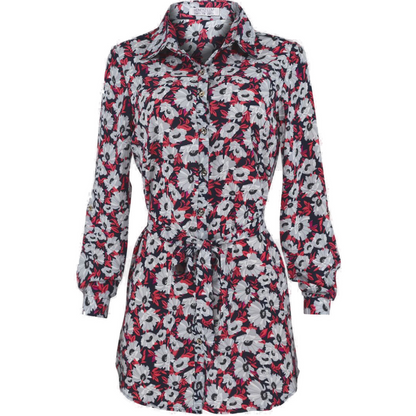 Floral Knot Shirt Dress