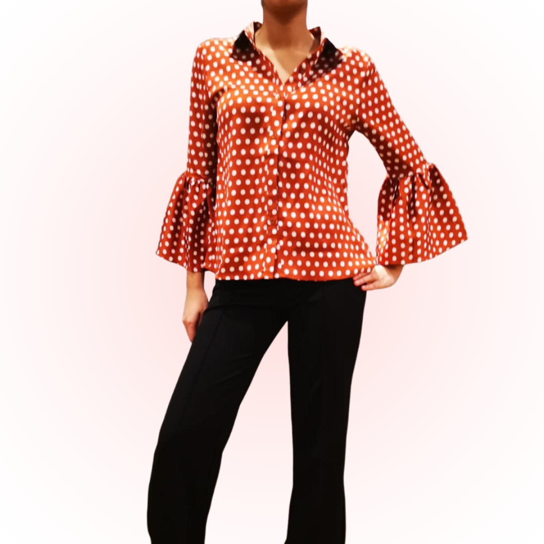 Rust Polka Dot Shirt