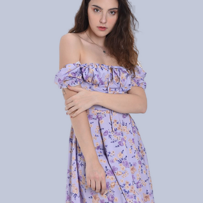 Floral Hem Short Dress